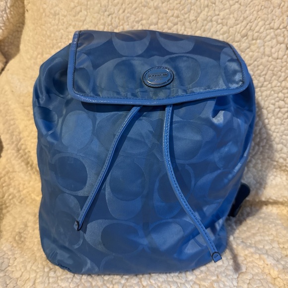 Coach Blue Backpack - Picture 2 of 8